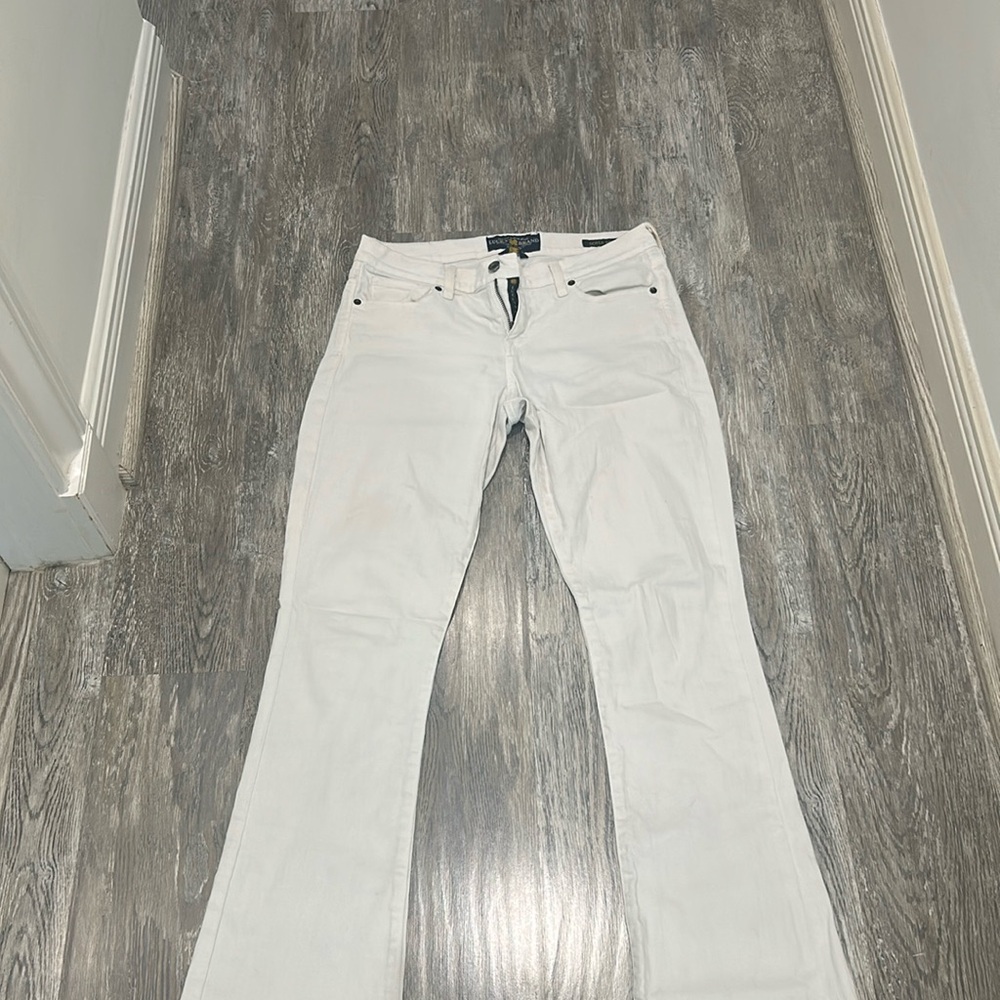 Low rise white jeans Lucky Brand